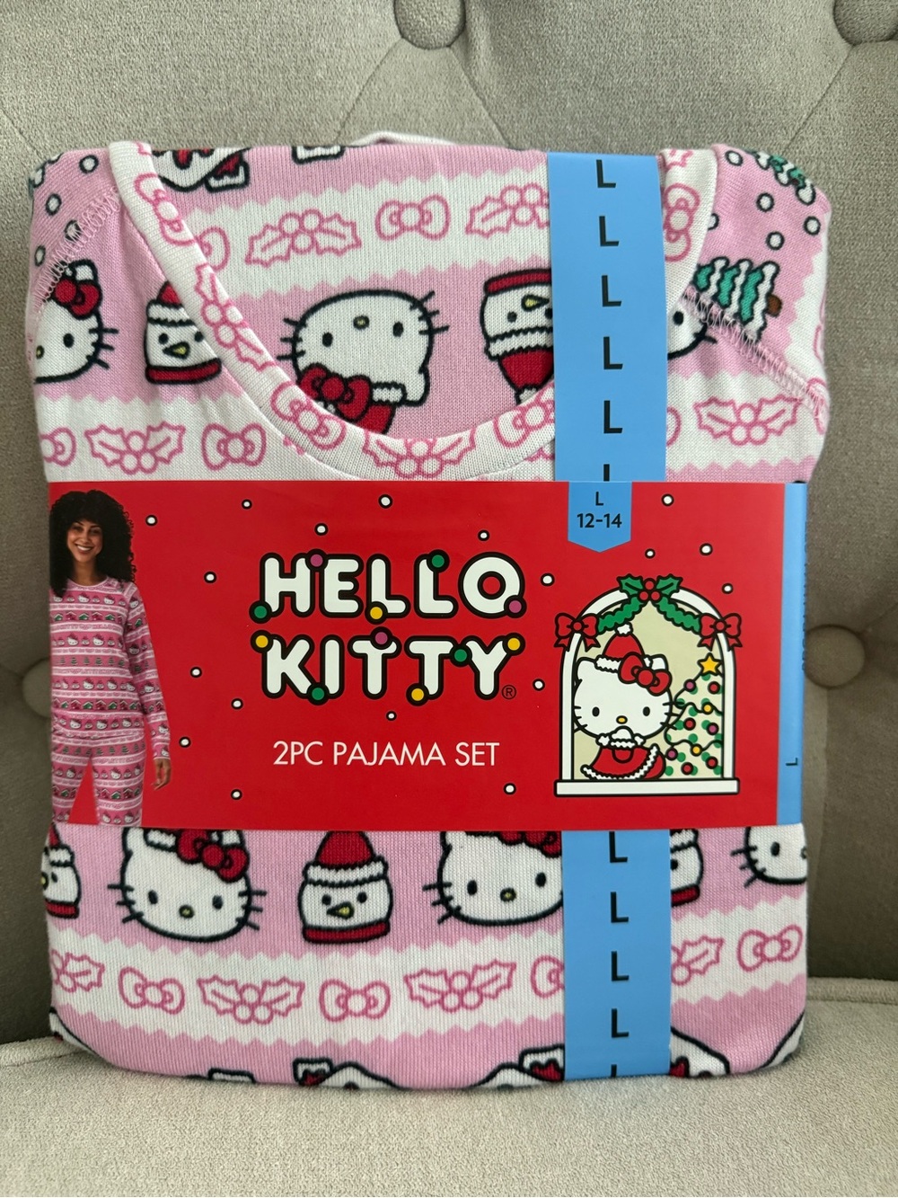 Hello Kitty Pink Holiday 2-Piece Pajama Set